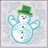 Mini Snowman Applique Quilt