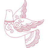 Redwork Dove
