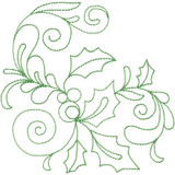 Holly Linework Corner