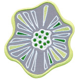 Gray Flower Applique