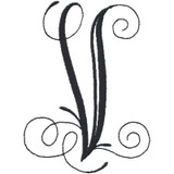 Essential Monogram Center Letter V