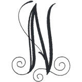 Essential Monogram Center Letter N