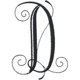 Essential Monogram Center Letter D
