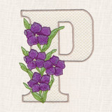 Floral Alphabet  P