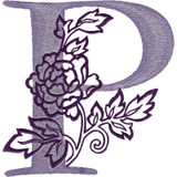 Etched Letter P