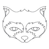 Square Design - Raccoon Face