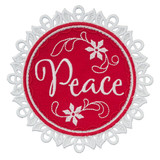 Flat Peace Ornament FSA