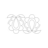 Scalloped Paisley Straight Border