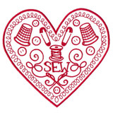 Sewing Heart 1 Large