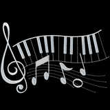 Piano Keys & Notes Large