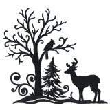 Winter Deer Scene Medium