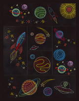 Outer Space in 3-D Wall Hanging