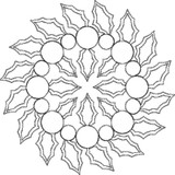 Holly Wreath Berries Single Run
