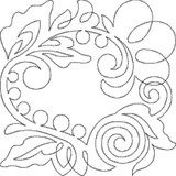 Floral Quilting Square 8 Single Run