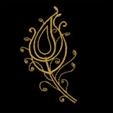 Gold Peacock Feather 4