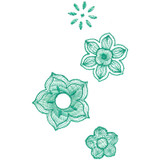 Emerald Little Flowers