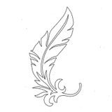 Feather Quilting Motif 5 Triple Run