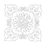 Sunflower Quilting Block 1 Single Run