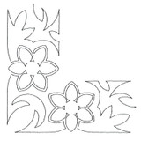 Quilting Flower Corner Triple Run