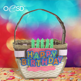 Freestanding Basket For the Holidays