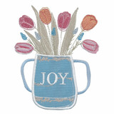 Joy Flower Pot Applique