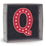 Freestanding Lighted Letter Q