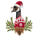 Holiday Homie Goose with Garland