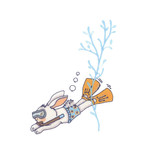 Diving Rabbit