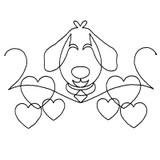 Puppy Pantograph Triple Run Stitch