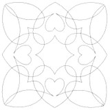 Heart Quilting Block 2 Single Run