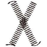 Stitch Alphabet X