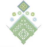 Linen Cutwork Napkin Corner FSL