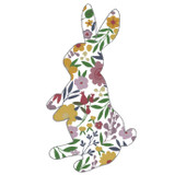 Floral Easter Bunny Silhouette