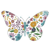 Floral Easter Butterfly Silhouette