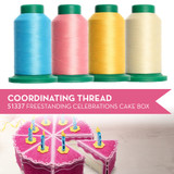 Freestanding Celebrations Cake Box  Coordinating Thread
