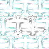 Airplanes Straight Border | LA80267-05