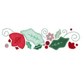 Christmas Flowers Border Applique