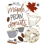 Maple Pecan Donuts Applique