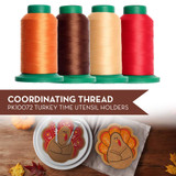 Turkey Time Utensil Holders PK10072 - Coordinating Thread
