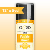 Fusible Woven CutAway Black 12" x 5yd