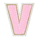 Collegiate Applique Alphabet V