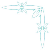 White Flowers 1 Border Corner | LAD90112