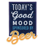 Good Mood Sponsored by Beer Applique