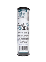 Steady Stitch Style A Class 15 Plastic Sides Polyester Prewound Bobbins (36/tube) - White