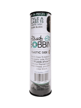 Steady Stitch Style A Class 15 Plastic Sides Polyester Prewound Bobbins (36/tube) - Black