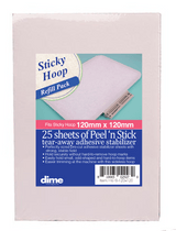 Sticky Hoop Pre-Cut Stabilizer - Peel N Stick - 120x120mm