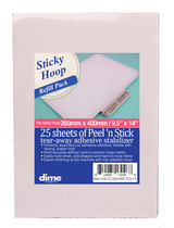 Sticky Hoop Pre-Cut Stabilizer - Peel N Stick - 9.5" x 14" or 260 x 400mm