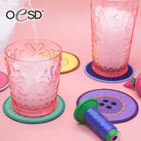 Felt Button Coasters