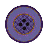Purple Felt Button Coaster