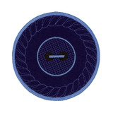 Blue Felt Button Coaster